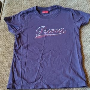 Puma Purple Short Sleeve T-shirt